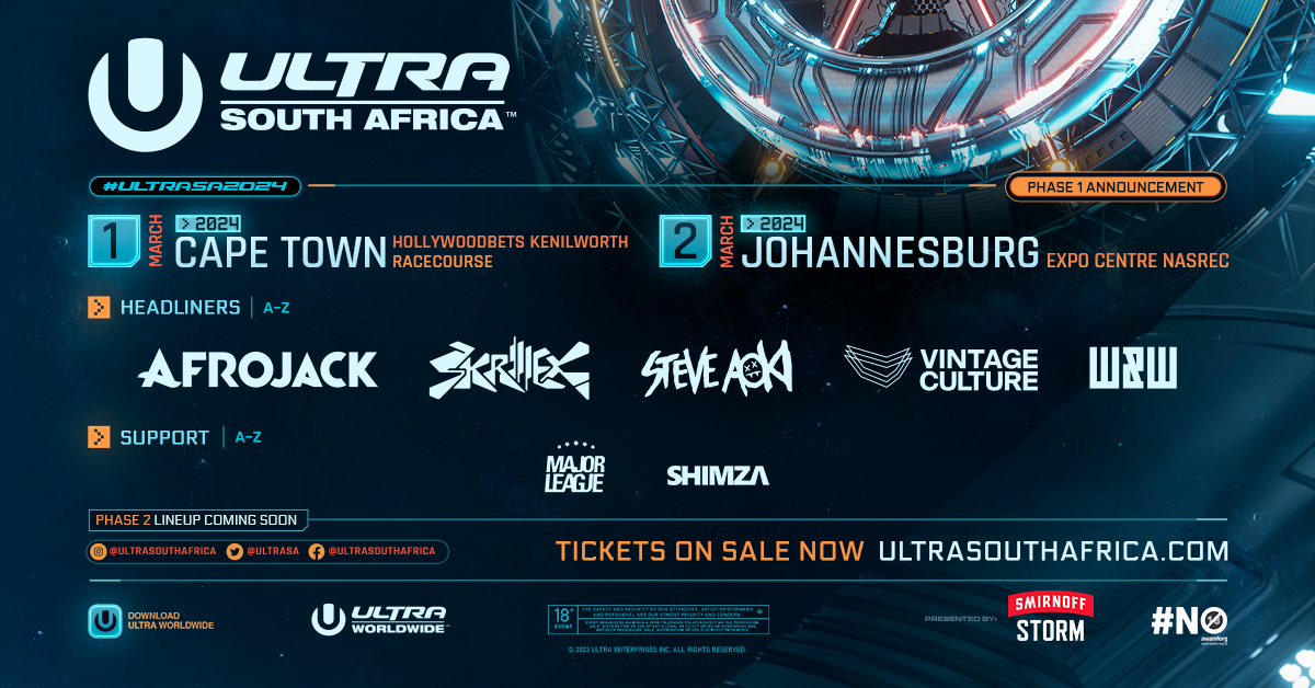 ULTRA South Africa unveils stacked Phase 1 lineup for 9th edition