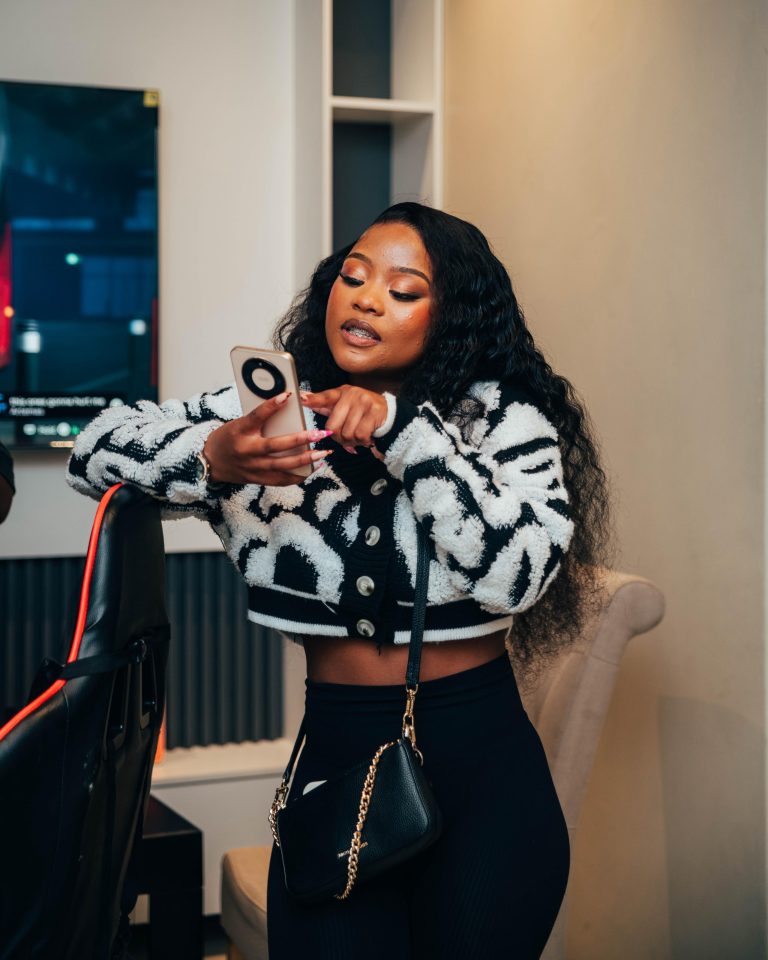 Naledi Aphiwe working on her lyrics for the song challenge